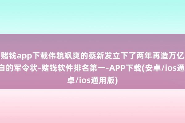 赌钱app下载伟貌飒爽的蔡新发立下了两年再造万亿新私自的军令状-赌钱软件排名第一-APP下载(安卓/ios通用版)